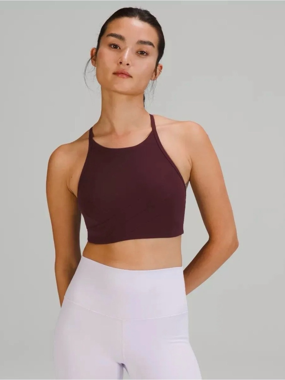 Lululemon flow y wrap-front high-neck bra NWT